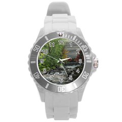 Landscape Summer Fall Colors Mill Round Plastic Sport Watch (l) by Amaryn4rt