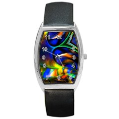 Light Texture Abstract Background Barrel Style Metal Watch