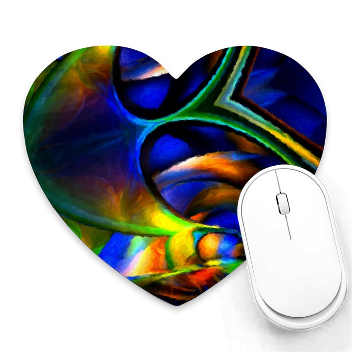 Light Texture Abstract Background Heart Mousepad