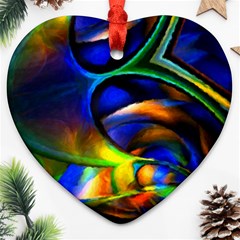 Light Texture Abstract Background Heart Ornament (two Sides) by Amaryn4rt