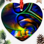 Light Texture Abstract Background Heart Ornament (Two Sides) Front