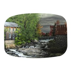 Landscape Summer Fall Colors Mill Mini Square Pill Box