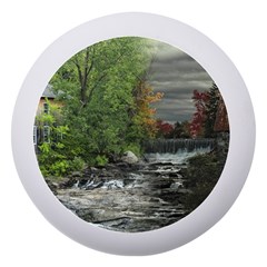 Landscape Summer Fall Colors Mill Dento Box with Mirror