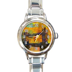 London Tower Abstract Bridge Round Italian Charm Watch by Amaryn4rt