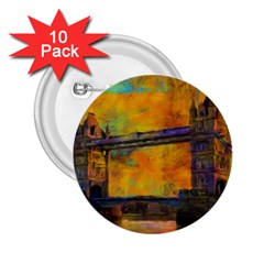 London Tower Abstract Bridge 2 25  Buttons (10 Pack)  by Amaryn4rt