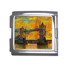 London Tower Abstract Bridge Mega Link Italian Charm (18mm) by Amaryn4rt