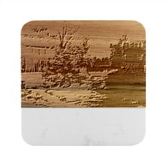 Landscape Summer Fall Colors Mill Marble Wood Coaster (Square)