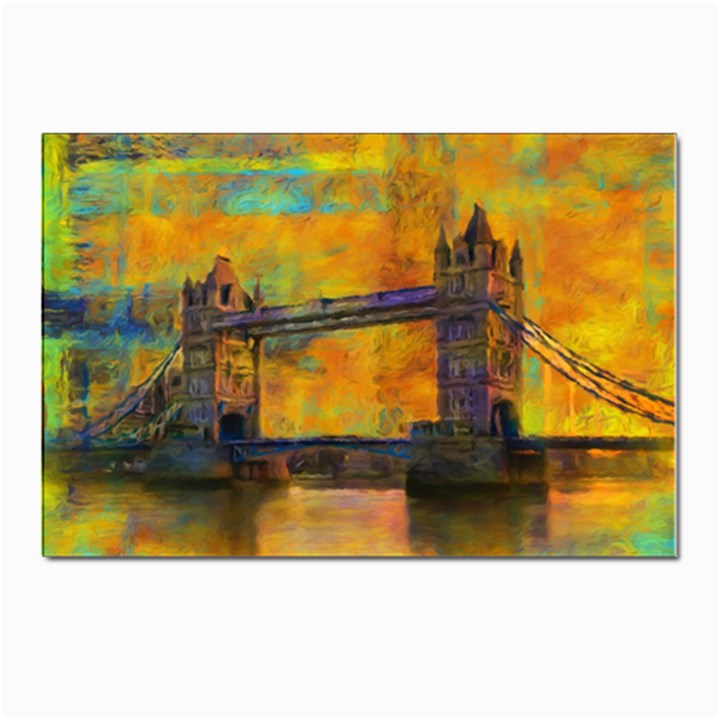 London Tower Abstract Bridge Postcards 5  x 7  (Pkg of 10)