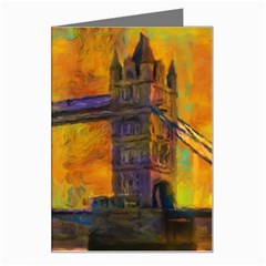 London Tower Abstract Bridge Greeting Card by Amaryn4rt