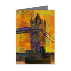 London Tower Abstract Bridge Mini Greeting Card by Amaryn4rt