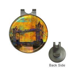 London Tower Abstract Bridge Hat Clips With Golf Markers by Amaryn4rt