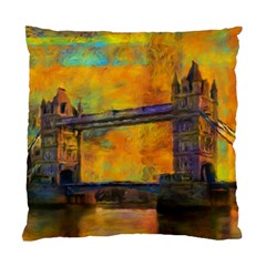 London Tower Abstract Bridge Standard Cushion Case (one Side) by Amaryn4rt