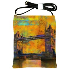 London Tower Abstract Bridge Shoulder Sling Bag by Amaryn4rt