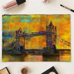 London Tower Abstract Bridge Cosmetic Bag (xxl) by Amaryn4rt