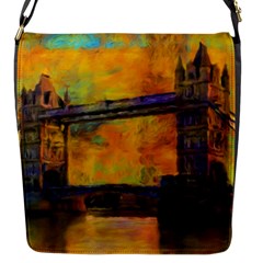 London Tower Abstract Bridge Flap Closure Messenger Bag (s) by Amaryn4rt