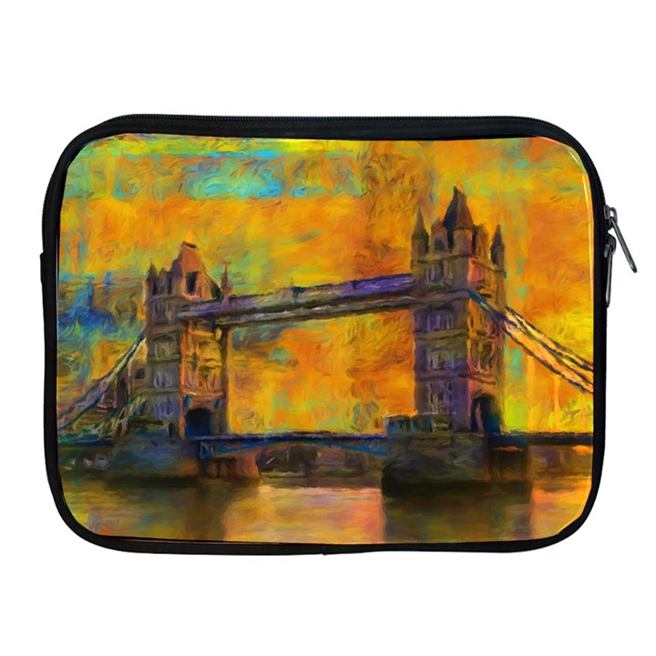 London Tower Abstract Bridge Apple iPad 2/3/4 Zipper Cases