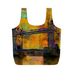 London Tower Abstract Bridge Full Print Recycle Bag (m) by Amaryn4rt