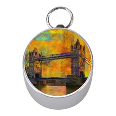 London Tower Abstract Bridge Mini Silver Compasses by Amaryn4rt