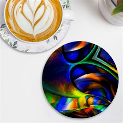 Light Texture Abstract Background Uv Print Round Tile Coaster by Amaryn4rt