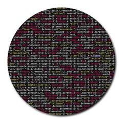 Full Frame Shot Of Abstract Pattern Round Mousepad by Amaryn4rt