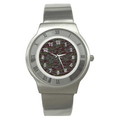 Full Frame Shot Of Abstract Pattern Stainless Steel Watch by Amaryn4rt