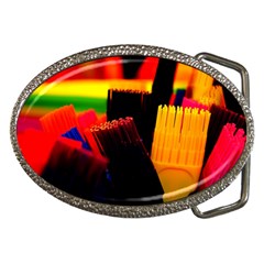 Plastic Brush Color Yellow Red Belt Buckles