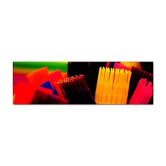 Plastic Brush Color Yellow Red Sticker (Bumper)