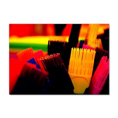 Plastic Brush Color Yellow Red Sticker A4 (100 pack)