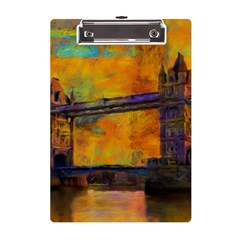 London Tower Abstract Bridge A5 Acrylic Clipboard by Amaryn4rt