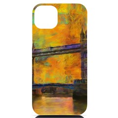 London Tower Abstract Bridge Iphone 14 Plus Black Uv Print Case by Amaryn4rt