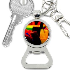 Plastic Brush Color Yellow Red Bottle Opener Key Chain