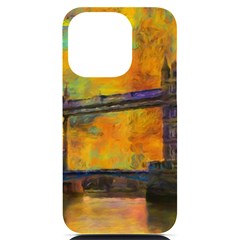 London Tower Abstract Bridge Iphone 14 Pro Black Uv Print Case by Amaryn4rt