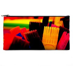 Plastic Brush Color Yellow Red Pencil Case