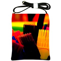 Plastic Brush Color Yellow Red Shoulder Sling Bag