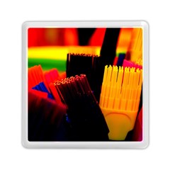 Plastic Brush Color Yellow Red Memory Card Reader (Square)