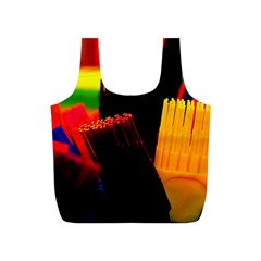 Plastic Brush Color Yellow Red Full Print Recycle Bag (S)