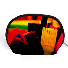 Plastic Brush Color Yellow Red Accessory Pouch (Medium)