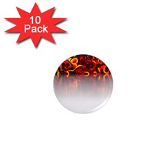 Effect Pattern Brush Red 1  Mini Magnet (10 Pack)  by Amaryn4rt