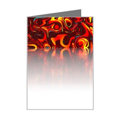 Effect Pattern Brush Red Mini Greeting Card by Amaryn4rt