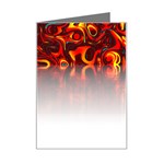 Effect Pattern Brush Red Mini Greeting Card Left