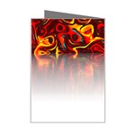 Effect Pattern Brush Red Mini Greeting Card Right