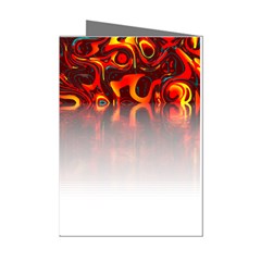 Effect Pattern Brush Red Mini Greeting Cards (pkg Of 8) by Amaryn4rt