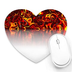 Effect Pattern Brush Red Heart Mousepad by Amaryn4rt