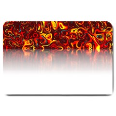 Effect Pattern Brush Red Large Doormat by Amaryn4rt