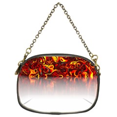 Effect Pattern Brush Red Chain Purse (two Sides) by Amaryn4rt