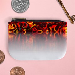 Effect Pattern Brush Red Mini Coin Purse by Amaryn4rt