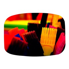 Plastic Brush Color Yellow Red Mini Square Pill Box