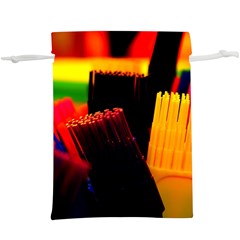 Plastic Brush Color Yellow Red Lightweight Drawstring Pouch (XL)