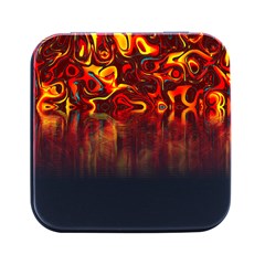 Effect Pattern Brush Red Square Metal Box (black) by Amaryn4rt