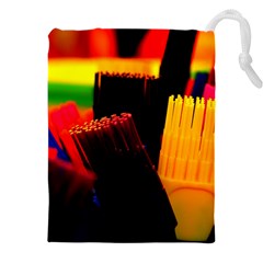 Plastic Brush Color Yellow Red Drawstring Pouch (5XL)